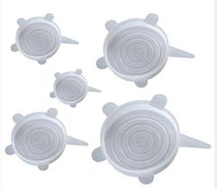 Kit Com 5 Tampas Hermetic Silicone