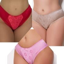 Kit com 5 Tangão Calça Tanga Lycra Rosset Rossete Duloren Dulore Forrada