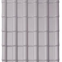 Kit com 5 Telhas Pvc Colonial 3,30m X 0,88m X 1,7mm 6 Ondas Lux Telhas Cinza