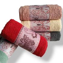 Kit com 5 Toalhas de Rosto Hanna 75cm x 45cm 340g/m²