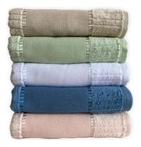 Kit com 5 Toalhas de Rosto para Bordar Karsten Stella