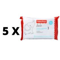 Kit com 5 toalhas umedecidas bebê perfume suave fisher price