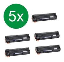 Kit Com 5 Toner Compatível Universal Cb435a Cb436a Ce278a Ce285a