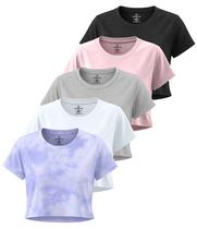 Kit com 5 Tops Cropped Femininos Dry-Fit Real Essentials Kit com 5 Tops Cropped Femininos Dry-Fit Real Essentials