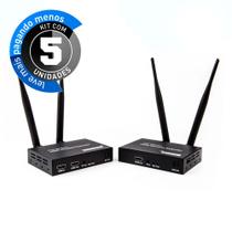Kit com 5 Transmissor HDMI e 5 Extensor Sem Fio WIRELESS 200M