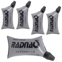 Kit com 5 UN Graxa Grafitada Lubrificante de Chassi, Juntas Homocinéticas 80g Radnaq Para Carro