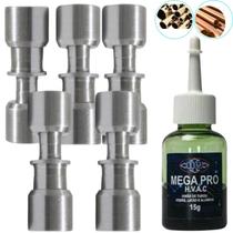 Kit Com 5 Uniao Lokring 1/4 X 1/4 + 1 Cola Cobre e Alumínio Kit Com 5 Uniao Lokring 1/4 X 1/4 + 1 Cola Cobre e Alumínio