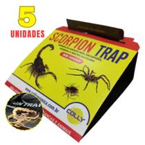 Kit com 5 unidades Armadilha Adesiva Captura Escorpião Aranhas Barata Scorpion Trap Colly