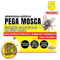 Kit com 5 unidades Armadilha P Moscas Pega Mosca Controle de Moscas casa Uso Domésticos Kit com 5 unidades Armadilha P Moscas Pega Mosca Controle de Moscas casa Uso Domésticos
