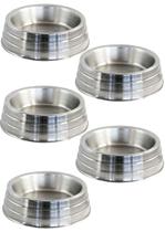 Kit com 5 Unidades Comedouro para Cães de Aluminio Pesado - Médio 1200ml Kit com 5 Unidades Comedouro para Cães de Aluminio Pesado - Médio 1200ml
