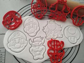 Kit Com 5 Unidades Cortador Cupcake Biscoito Mario Kit Com 5 Unidades Cortador Cupcake Biscoito Mario