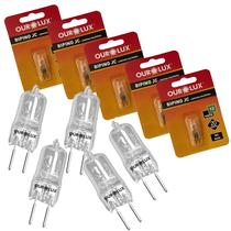 Kit com 5 Unidades da Lâmpada Halógena Bi Pino JC 12v 20w G4 Ourolux Kit com 5 Unidades da Lâmpada Halógena Bi Pino JC 12v 20w G4 Ourolux