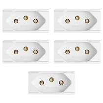 Kit com 5 unidades Módulo Tomada SOPRANO 2PT 20A 250V Branco 872012 Duale Up, Brava, Atria e Sistema S Kit com 5 unidades Módulo Tomada SOPRANO 2PT 20A 250V Branco 872012 Duale Up, Brava, Atria e Sistema S