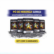 Kit com 5 Unidades Pó de Mironga Sumiço Proteção Defesa Espiritual Afastamento