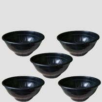 Kit Com 5 Vaso Cuia Tamanho 25 Capacidade 3,100L Preta