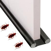 Kit com 5 Veda Porta de 80 cm a 90 cm Impermeável Ajustável Preto Contra Sujeira Insetos e Poeira