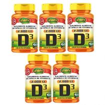 Kit com 5 - Vitamina D Colecalciferol 500mg 60 Capsulas Unilife