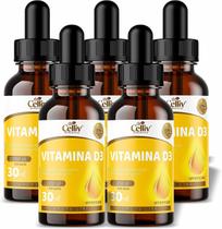 Kit Com 5 - Vitamina D3 2000 UI Por Gota 30ml Celliv