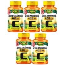 Kit com 5 Vitaminas C Acido Ascorbico Unilife 120 750mg Capsulas