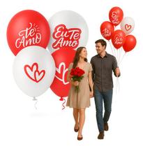 Kit Com 50 Balões Bexiga Dia Dos Namorados Decoração Festa