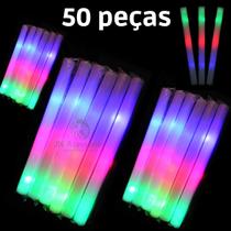 Kit Com 50 Bastão De Espuma Com Led para Baladas Aniversário 15 anos Formaturas Reveillon