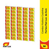 Kit com 50 caixas de Fósforo cozinha fortes Fiat Lux de 5cm