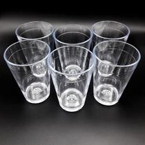 Kit com 50 Copos Boteco Brasil Transparente Cristal 190 ml Poliestireno super resistente