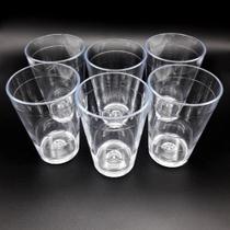 Kit com 50 Copos Boteco Brasil Transparente Cristal 190 ml Poliestireno super resistente