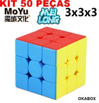kit com 50 Cubos Mágico 3x3x3 - Moyu Profissional