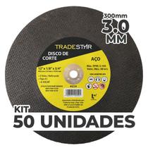 Kit Com 50 Disco De Corte Metal 12 300X3,0 Mm Furo 19,05 Mm
