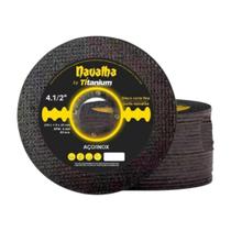 Kit com 50 Discos de Corte Fino Navalha 4.1X2X1,0X7/8 05789 Titanium Kit com 50 Discos de Corte Fino Navalha 4.1X2X1,0X7/8 05789 Titanium