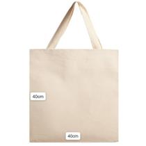 Kit com 50 ecobags 40x40cm lisa - 100% algodão cru