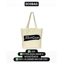 Kit com 50 ecobags lisas 35x40cm - 100% algodão cru