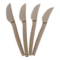 Kit com 50 Facas de Fibra Vegetal Biodegradáveis de 17cm - Ecológicas e Sustentáveis