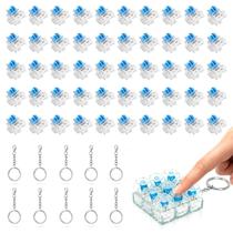 Kit com 50 interruptores mecânicos azuis Smaxthsen Kit com 50 interruptores mecânicos azuis Smaxthsen