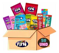 Kit Com 50 Pacotes Bala Fini 15g Cada Sabores Variados