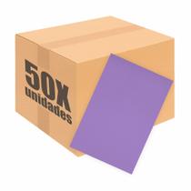 Kit com 50 Placas de EVA Seller 60x40cm com 1,5mm de Espessura Pacote com 10 Unidades, Atóxica, Lavável, Textura Lisa,