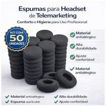 KIT com 50 Protetor Auricular em Espuma para Headset de Telemarketing KIT com 50 Protetor Auricular em Espuma para Headset de Telemarketing