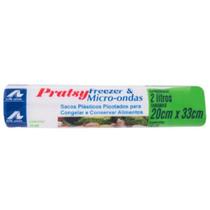 Kit com 50 Sacos Picotados de 2 Litros para Freezer e Micro-ondas - Pratsy