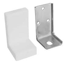 Kit Com 50 Suporte Cantoneira Capa Branca Para MÃ³veis Refor