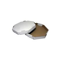 Kit Com 50 Unidades Caixas Pizza Branca Oitavada 40Cm
