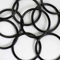 Kit Com 50 Unidades De Argola 11,5cm Preta Para Artesanato Multiuso