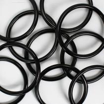 Kit Com 50 Unidades De Argola Plástica 7,9cm Preto Multiuso Resistente