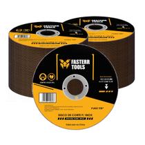 Kit Com 50 Unidades Disco De Corte 115mm Aço inox 4.1/2 X 3/64 X 7/8