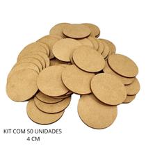 Kit com 50 unidades Souplast Roda MDF 3 mm Aplique Bolacha Lisa