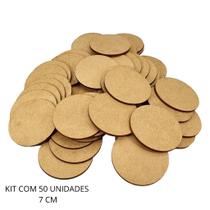 Kit com 50 unidades Souplast Roda MDF 3 mm Aplique Bolacha Lisa Kit com 50 unidades Souplast Roda MDF 3 mm Aplique Bolacha Lisa