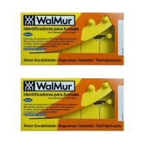 Kit com 50 walmur brinco grande sem macho amarelo