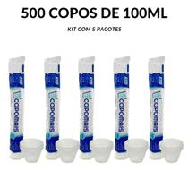 Kit com 500 copos descartaveis de 100ml copomais - 5 pacotes