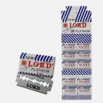 Kit com 500 Lâminas de Barbear Lord Platinum 10 Cartelas com 50 Lâminas Cada