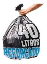 Kit Com 500 Sacos De Lixo 40 Litros Reforçado Preto